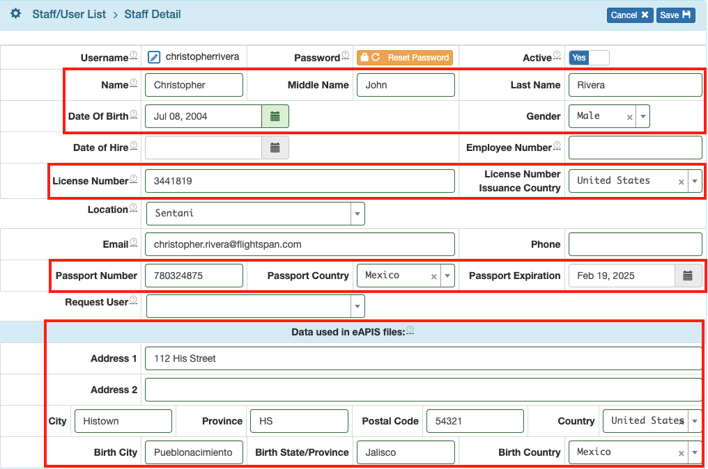 US Customs eAPIS – FlightSpan Documentation